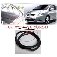 Car OUTER door frame run channel rubber weatherstrip for TOYOTA VIOS gen2 2008 2009 2010 2011 2012 2