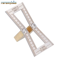 RAREM Dovetail Marker, Brass with Scale Dovetail Jig Guide, Stainless Steel 1:5/1:6/1:7/1:8 Slopes w