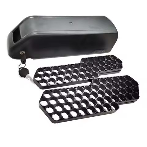 Down tube Ebike battery box 40pcs 52pcs 21700 cells hailong plastic case for 36V 48V 52V shark style