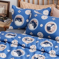 聯珠喵  單人雙人床單/床包 手繪貓咪40支純棉床品 枕套被套另購
