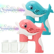 Fish Bubble Gun Blower Bubble Blaster Shooter for Kids with 2 Refill Bottles Boys Girls Musical