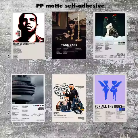 Popular Drake Album Poster Frameless poster pp Matte adhesive paper for Living room hallway bedroom