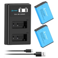 ​Artman Upgraded LP-E17 Battery 2-Pack and LCD Dual Charger for Canon EOS R50 R8 RP R10,Rebel T6i T7