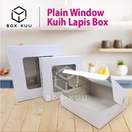 White Window Kuih Box Kotak Talam Box Kuih lapis Donut box Brownies box Swiss Roll / kek pisang