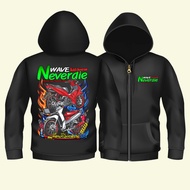 Wave Neverdie Hoodie K331 Brass Zip Black Special Woven Warm Fabric No Wool Polyester Fiber 1 Bksc