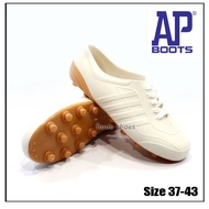 Fanie Shoes - AP 969 Putih Sol Pentil 37-43 Pool/ Sepatu Bola Putih / Sepatu AP But / Sepatu AP Bot 