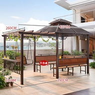 luxury gazebo metal with swing and table