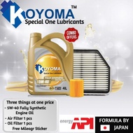 TOYOTA MARK X , LEXUS IS250 IS350 2004year-2010year OIL FILTER + AIR FILTER + KOYOMA 5W40 FULLY SYNT