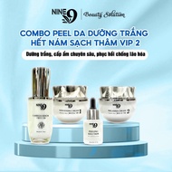 NEW Clean skin peeling set Nine 9 Vip skin whitening 2 sets of 4 effective smooth white products Sli