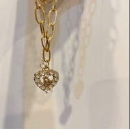 Dior愛心款水鑽 墜飾製成項鍊