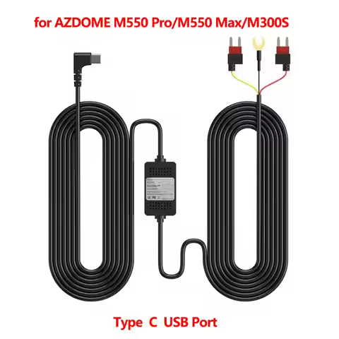 for AZDOME 4K M550 Pro M300S Hardwire Kit for Car DVRs 24H Parking Monitor Low Vol Protection Type C