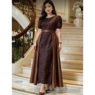 KATUN Dress jacquard cotton comboWanita new contemporary fashion modelsatin 40620 (Onesize LD 102)