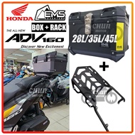 Honda ADV160 Motorcycle EMS TOX Box 28L/35L/45L (Aluminium Design) + Heavy Duty Rack Honda ADV 160 1