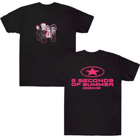 100% Cotton SO EVERYONEA STAR Band T-Shirt 5 Seconds of Summer Top Men Women Clothes Retro Harajuku 