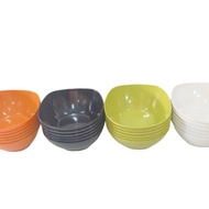 Square Bowl With Corner 7.5 Inches Melamine (Tiger) B9114-7.5 Sold In Sets Of 6 Pieces