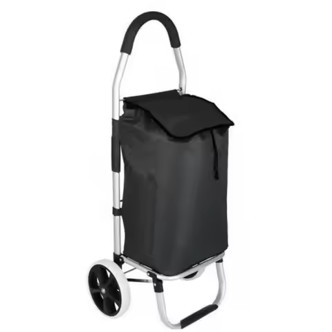 Folding Shopping Cart Foldable Shopping Trolley with Wheels Foldable Utility Cart with Bag for Senio