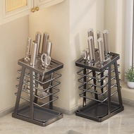 New kitchen knife rack for storing kitchen knives, scissors, and fruit knives, home-use draining cou