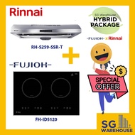 FUJIOH X RINNAI COMBO [FH-ID5120 Fujioh Induction Hob 5120 &amp;RH-S259-SSR-T Rinnai Slim Hood]