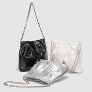 Y2K Silver Bag New Style Large Shoulder Bag Summer Street