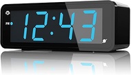 KWANWA digital alarm clock, 1.8 inch LED display large numbers, battery operated alarm clock, adjust