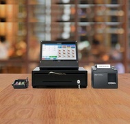 POS MESIN KASIR SAMSUNG TAB - TABLET ANDROID + PRINTER + CASH DRAWER