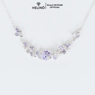 HELINO women's silver necklace with Lavender purple stone, sparkling jewelry, high quality C67