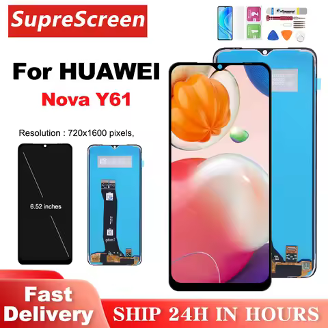 LCD For HUAWEI nova Y61 LCD EVE-LX9 LX9N LX3 LCD Touch Screen Digitizer Display For Huawei nova Y61