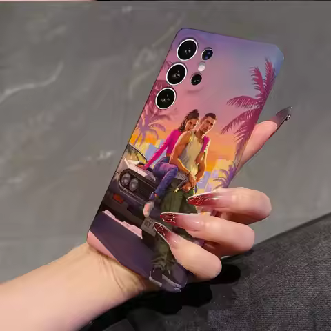 Rockstar Gta 6 Grand Theft Auto Phone Case For Samsung Galaxy S25 S24 S23 S22 FE PLUS ULTRA A05S A25