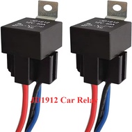 1Set JD1912 Car Relay JD1912 40A 4Pin 12V/24V/36V/48V/60V/72V Automotive Relay with Socket Wire Coil