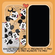 Case For Xiaomi Redmi Note 11 Pro Note 11S Note11 Pro Plus Cartoon Happy Mickey Mouse Phone Case Soft Silicone Wave Edge Back Cover Casing