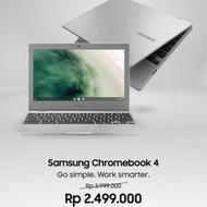 Samsung Chromebook 4 Laptop 11" 6 Hd 4Gb/32Gb Garansi Sein Terlaris