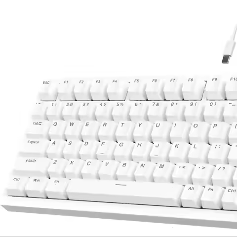 AJAZZ AK820 75% TKL Wired Gaming Mechanical Keyboard, Hot-Swap Blue Switch, Gasket Mount, 82 Keys wi