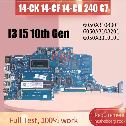TPN-I130/I131 For HP 14-CK 14-CF 14-CR 240 G7 Notebook Motherboard 6050A3108001 6050A3108201 6050A33
