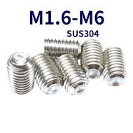 Hex Socket Set Screw / Grub Screw | SUS 304 Stainless Steel  | Skru Allen Key Screw M1.6/M2/M2.5/M3/