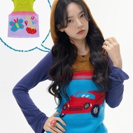 無袖連帽粗針卡通圖案秋冬疊穿針織背心