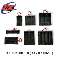 BATTERY HOLDER ONLY AA 18650 / CASING SINGLE / DOUBLE SLOT AA D 18650 / BATTERY HOLDER WITH WIRE LEAD / BATTERIES HOLDER