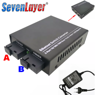 1 Piece 2G2E Optical Fiber Switch 2 RJ45 UTP 2 SC Port Media Converter Gigabit Single Mode Single Fi