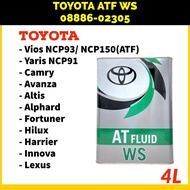 【100% ORIGINAL】TOYOTA ATF MINYAK TRANSMISI AUTOMATIK WS (4L)