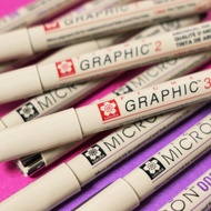 Japan SAKURA Brand PIGMA Pen Graphic Substitute (Black-Black) [Fuxing Zone] {Fat Mother Art Statione