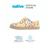 Native รองเท้ากันน้ำเด็กโต EVA รุ่น Jefferson Sugarlite Marbled  Print Bone White Flax Tan Apricot R