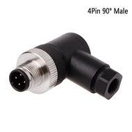[Youth Sprit] 1PC M12 SENSOR CONNECTOR 3/4/5 PIN MALE/FEMALE STRAIGHT/Right Angle Plug