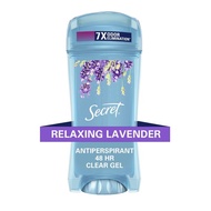 Secret Relaxing Lavender โรลออน : Antiperspirant and Deodorant 48 HR Clear Gel.
