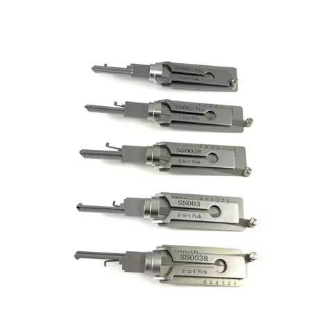 5pcs Door LockPick Set SS001 SS002 SS003 SS002R SS003R 2 IN 1 Lishi Tools ,Locksmith Supply,Stainles