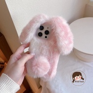 Cute Plush Deer Dot Rabbit Phone Case For Vivo Y04 Y04S Y03 Y03T Y02 Y02A Y02T Y02S Y01 S30 S1 Pro M
