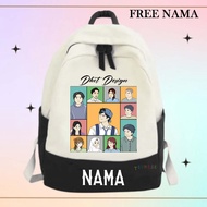 (FREE NAME) latest "DHOTDESIGN GENG 4G KONA" animated character motif school backpack