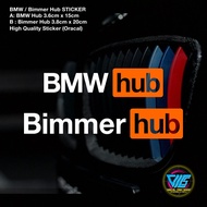 BMW / Bimmer Hub Logo Sticker / Decal (High Quality Sticker)