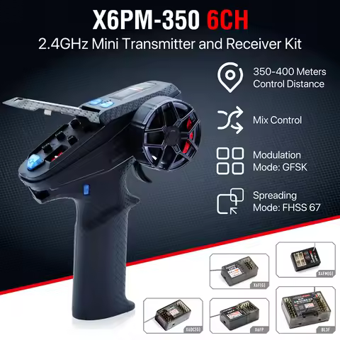DumboRC X6PM-350 RC Transmitter2.4G 6CH RC Remote Controller with Receiver X6FG /X6FP / BL3F /BL3FG