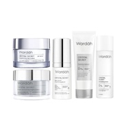 WARDAH CRYSTAL SECRET PEMUTIH SET 4IN1 5IN1 Series Night Cream, Day Cream, Facial Wash & Serum Brigh