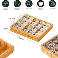 Solid Wood Tea Bag Coffee Capsule Storage Box Seasoning Spice Storage Box Tea Rack Tea Bar Storage B