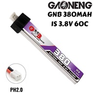 Gaoneng GNB 3.8HV 380mAh 60C 1S Lipo Battery with PH2.0 Plug GNB380/60-1SH